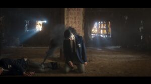 Head Over Heels Kdrama Gyeon U possessed in a dark dramatic scene.