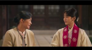 Head Over Heels Kdrama shaman and grandmother having a warm conversation scene.