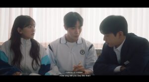 Head Over Heels Kdrama close-up of the trio friendship bonding scene.